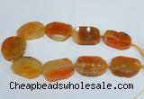 CAG7407 15.5 inches 30*40mm - 35*45mm freeform dragon veins agate beads