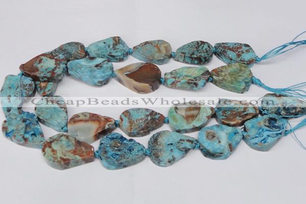 CAG7434 15.5 inches 20*30mm - 25*35mm freeform ocean agate beads