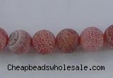 CAG7486 15.5 inches 4mm round frosted agate beads wholesale