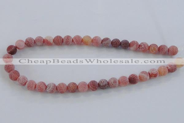 CAG7486 15.5 inches 4mm round frosted agate beads wholesale