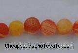 CAG7494 15.5 inches 4mm round frosted agate beads wholesale