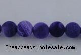 CAG7510 15.5 inches 4mm round frosted agate beads wholesale