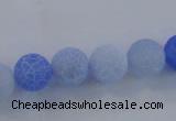 CAG7526 15.5 inches 4mm round frosted agate beads wholesale