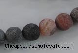 CAG7550 15.5 inches 4mm round frosted agate beads wholesale