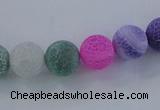 CAG7566 15.5 inches 4mm round frosted agate beads wholesale