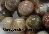 CAG768 15.5 inches 18mm round yellow agate gemstone beads wholesale