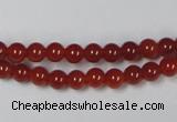 CAG7855 15.5 inches 3mm round red agate beads wholesale