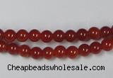 CAG7856 15.5 inches 4mm round red agate beads wholesale