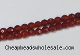 CAG7860 15.5 inches 2mm faceted round red agate beads wholesale