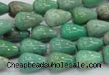 CAG7897 15.5 inches 10*14mm teardrop grass agate beads wholesale