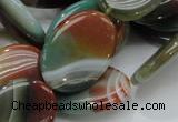 CAG800 15.5 inches 20*30mm oval rainbow agate gemstone beads