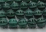 CAG8005 15.5 inches 8mm carved round green agate beads