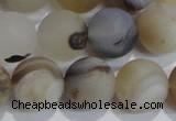 CAG8016 15.5 inches 14mm round matte Montana agate gemstone beads