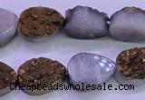 CAG8293 7.5 inches 13*18mm teardrop gold plated druzy agate beads