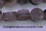 CAG8432 15.5 inches 14mm coin grey druzy agate gemstone beads