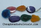 CAG8534 15.5 inches 40*45mm - 45*55mm freeform dragon veins agate beads