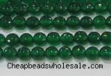 CAG8582 15.5 inches 6mm faceted round green agate gemstone beads