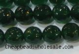 CAG8584 15.5 inches 12mm faceted round green agate gemstone beads