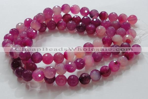 CAG864 15.5 inches 14mm faceted round agate gemstone beads