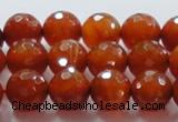 CAG866 15.5 inches faceted round 14mm agate gemstone beads