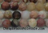 CAG8746 15.5 inches 6mm round matte rainbow agate beads