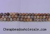 CAG8891 15.5 inches 6mm round matte crazy lace agate beads