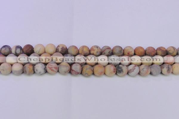 CAG8891 15.5 inches 6mm round matte crazy lace agate beads