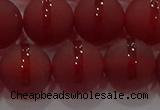 CAG8903 15.5 inches 10mm round matte red agate beads wholesale