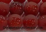 CAG8915 15.5 inches 10mm round matte red agate beads wholesale