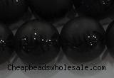 CAG8922 15.5 inches 12mm round matte black agate beads wholesale