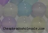 CAG8932 15.5 inches 8mm round matte colorful agate beads wholesale