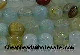 CAG8994 15.5 inches 6mm faceted round fire crackle agate beads