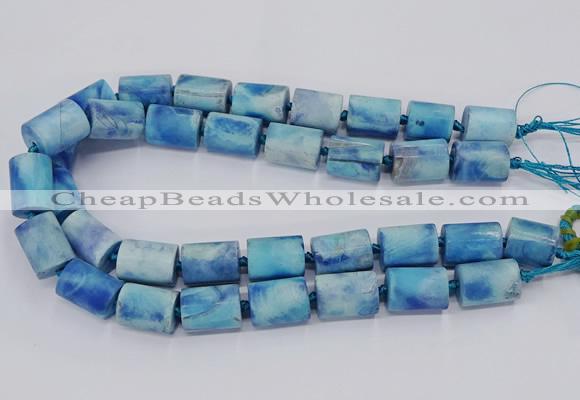 CAG9079 15.5 inches 15*17mm - 15*20mm tube dragon veins agate beads