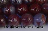 CAG9125 15.5 inches 14mm round red lightning agate beads