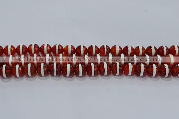 CAG9142 15.5 inches 10mm round tibetan agate beads wholesale