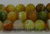 CAG9164 15.5 inches 8mm round line agate beads wholesale