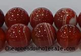 CAG9180 15.5 inches 12mm round line agate beads wholesale