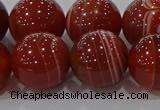 CAG9182 15.5 inches 16mm round line agate beads wholesale