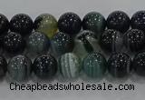 CAG9185 15.5 inches 6mm round line agate beads wholesale