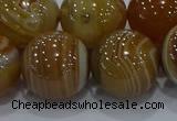 CAG9199 15.5 inches 18mm round line agate gemstone beads