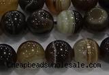 CAG9204 15.5 inches 10mm round line agate gemstone beads