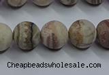 CAG9293 15.5 inches 10mm round matte Mexican crazy lace agate beads