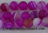 CAG9326 15.5 inches 6mm round matte line agate beads wholesale