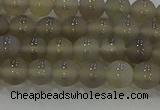 CAG9343 15.5 inches 6mm round matte grey agate beads wholesale