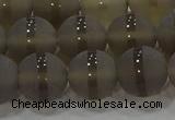 CAG9346 15.5 inches 12mm round matte grey agate beads wholesale