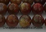 CAG9393 15.5 inches 10mm round red moss agate beads wholesale