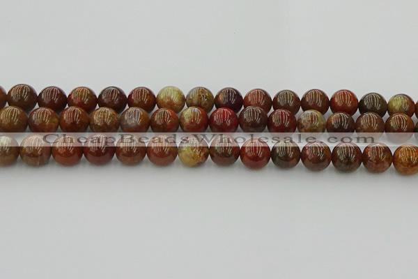 CAG9393 15.5 inches 10mm round red moss agate beads wholesale