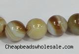 CAG940 16 inches 14mm round madagascar agate gemstone beads