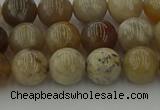 CAG9402 15.5 inches 8mm round ocean fossil agate beads wholesale