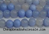 CAG9445 15.5 inches 4mm round blue agate beads wholesale